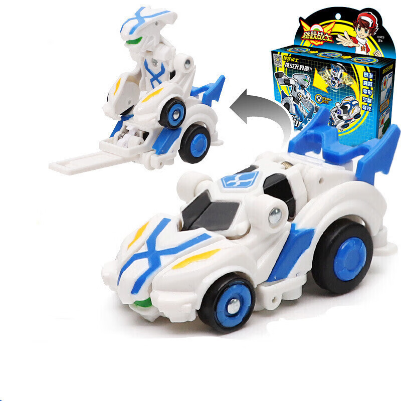 灵动创想(ldcx)跳跃战士烈火骑士夜煞虎跳跃小子变形车玩具套装 【单