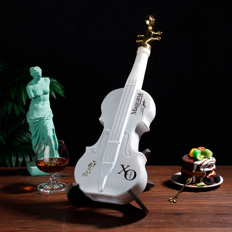 玛格卡纳法国进口洋酒天籁之音XO白兰地40度小提琴烈酒礼盒装赠送实木底座 小提琴XO 1000mL 1瓶 礼盒装