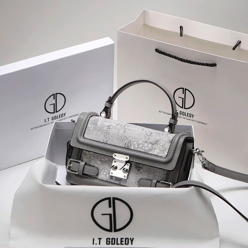 it gdledy繁花似锦刺绣锁扣斜挎包包女2023新款流行气质包包 繁花似锦