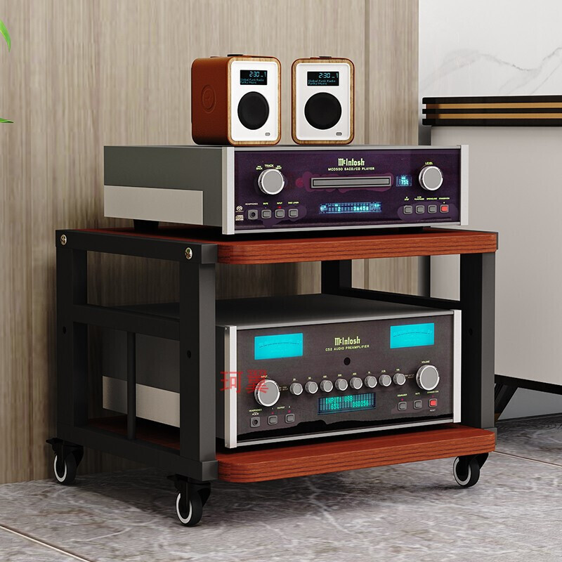 音响架子机柜功放机架层距可调节移动影音器材架音响设备机柜视听脚架