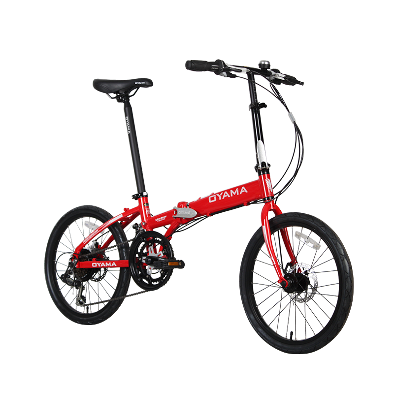 OYAMA 欧亚马 折叠自行车20寸12速铝合金折叠车架男女款天际-M500D 红色
