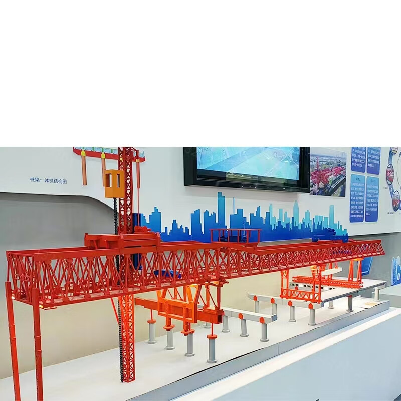桥梁挂篮模型桥梁起重机模型桥梁施工模型架桥机模型新型桥梁模型