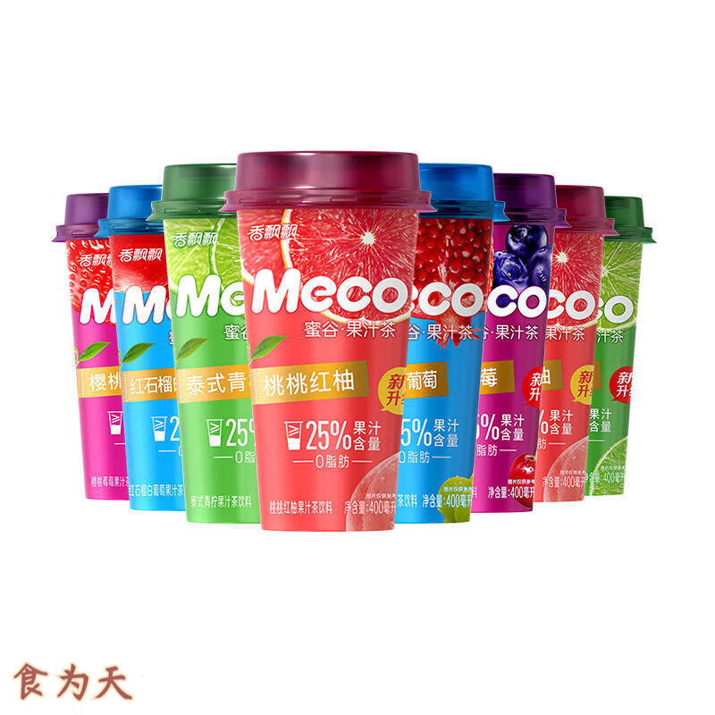 香飘飘meco蜜谷果汁茶 水果茶饮料果味果汁整箱杯装0脂肪饮品批发 400