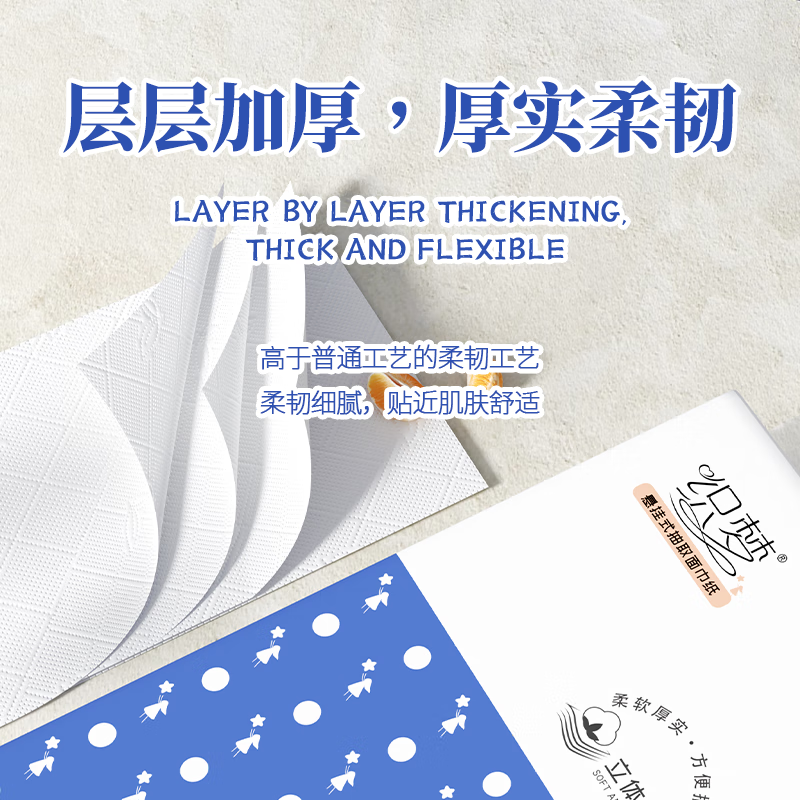 织梦悬挂式抽纸巾面巾纸1000张卫生间厕所挂壁式卫生纸巾擦手纸厕所纸 2提(送挂钩)