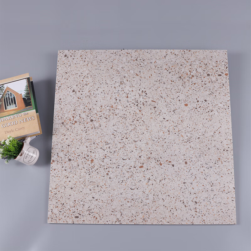 仁聚益水磨石地砖600x600灰色新款客厅卫生间仿古砖复古防滑大厅瓷砖