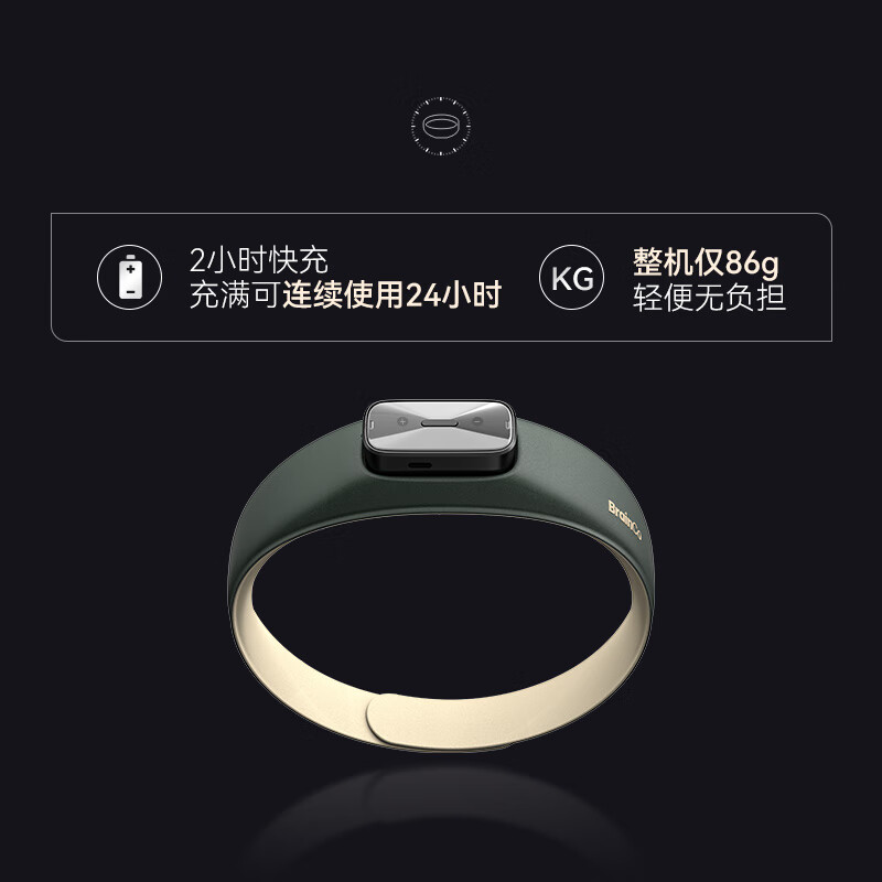 BrainCo强脑科技 【绑带款】Easleep深海豚脑机智能睡眠仪 深睡 睡眠监测 头部按摩 送健康送爸妈实用礼物 绑带款