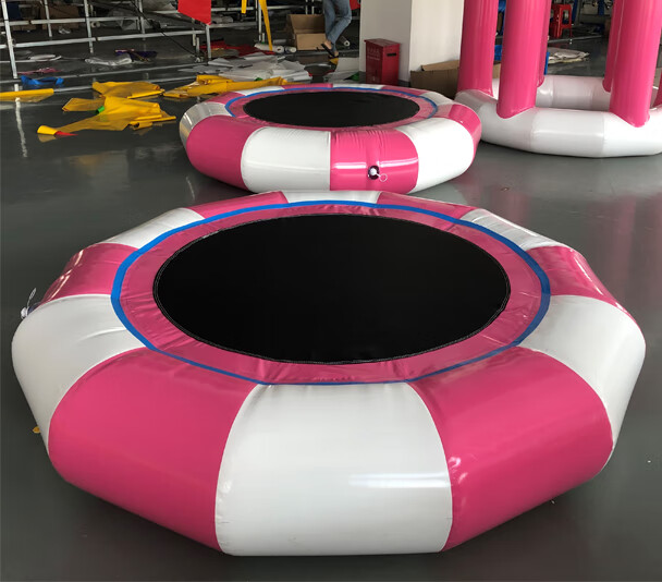 天智星海豚玩具充气水上蹦床跳床陀螺香蕉船跷跷板风火轮海洋球池滑梯 蹦床(直径2米) 加厚材料