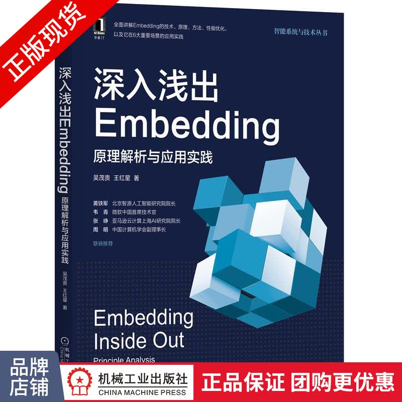 现货正版 深入浅出Embedding:原理解析与应用实践 吴茂贵 王红星|8081120