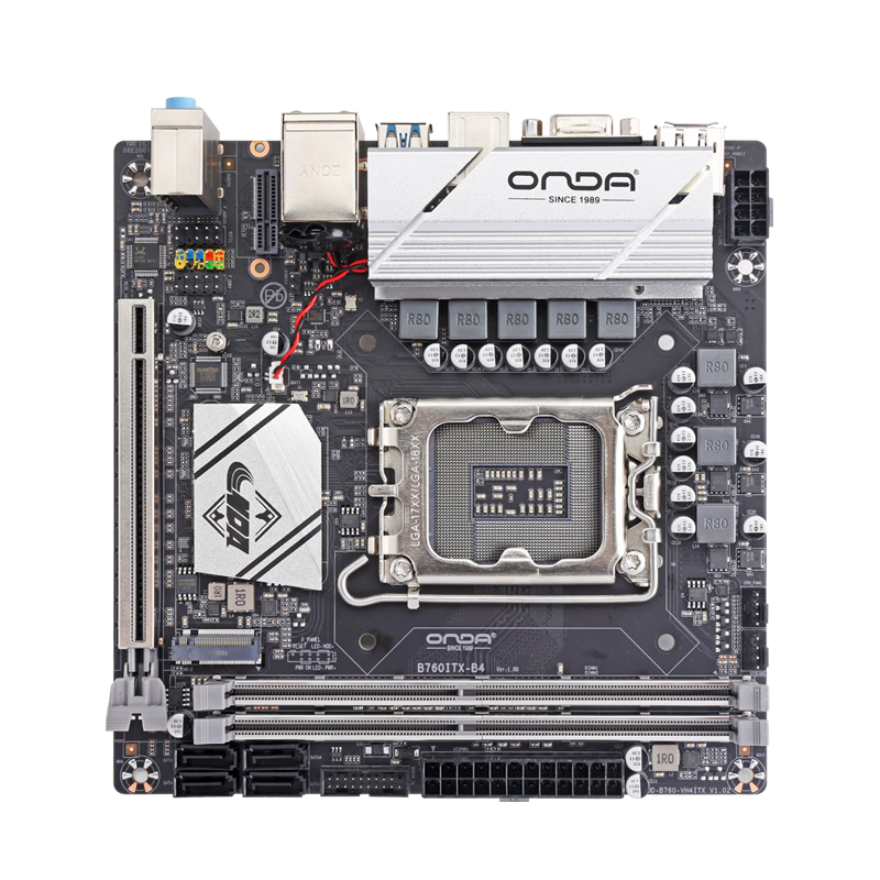 ONDA 昂达 B760ITX-B4（Intel B760/LGA 1700） 支持Intel 1