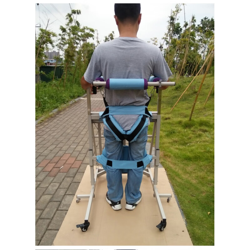 手摇升降站立架学步车中风偏瘫康复训练器材下肢行走辅助器移位机