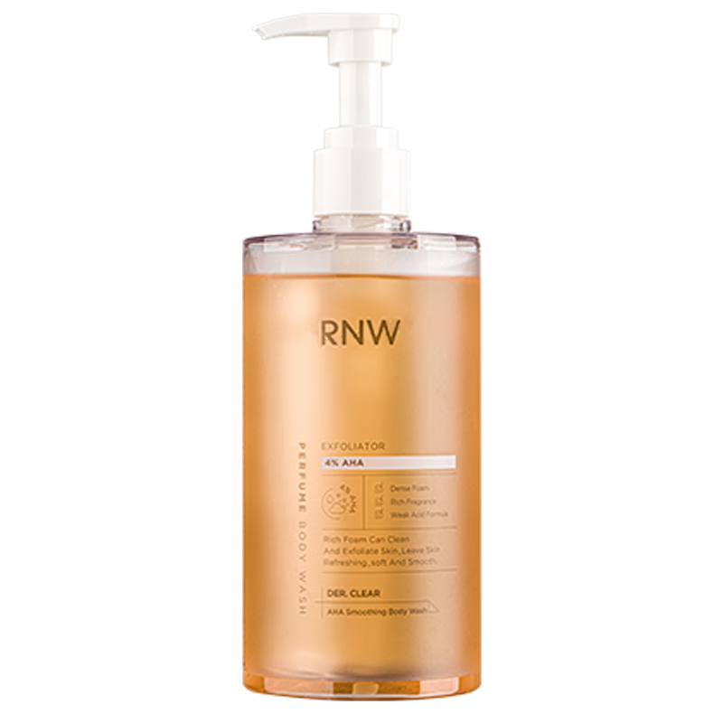 如薇（RNW）果酸柔滑沐浴露400g 香氛身體沐浴乳液去角質(zhì)清潔保濕泡沫男女士