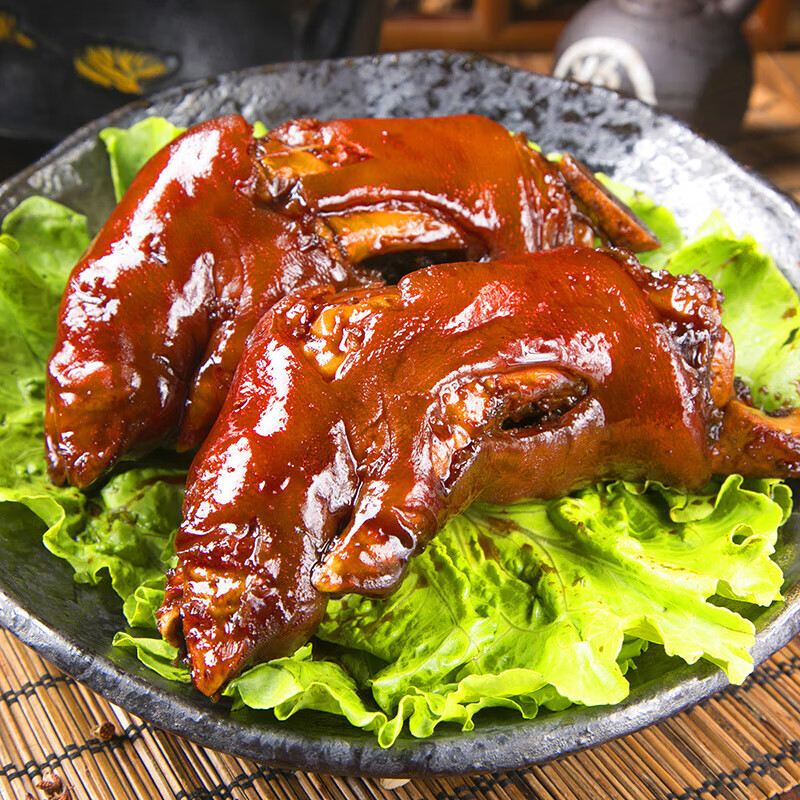 咔芙滋猪蹄猪手正宗红烧猪手酱香味熟食开袋零食真空包装500g沈万 5