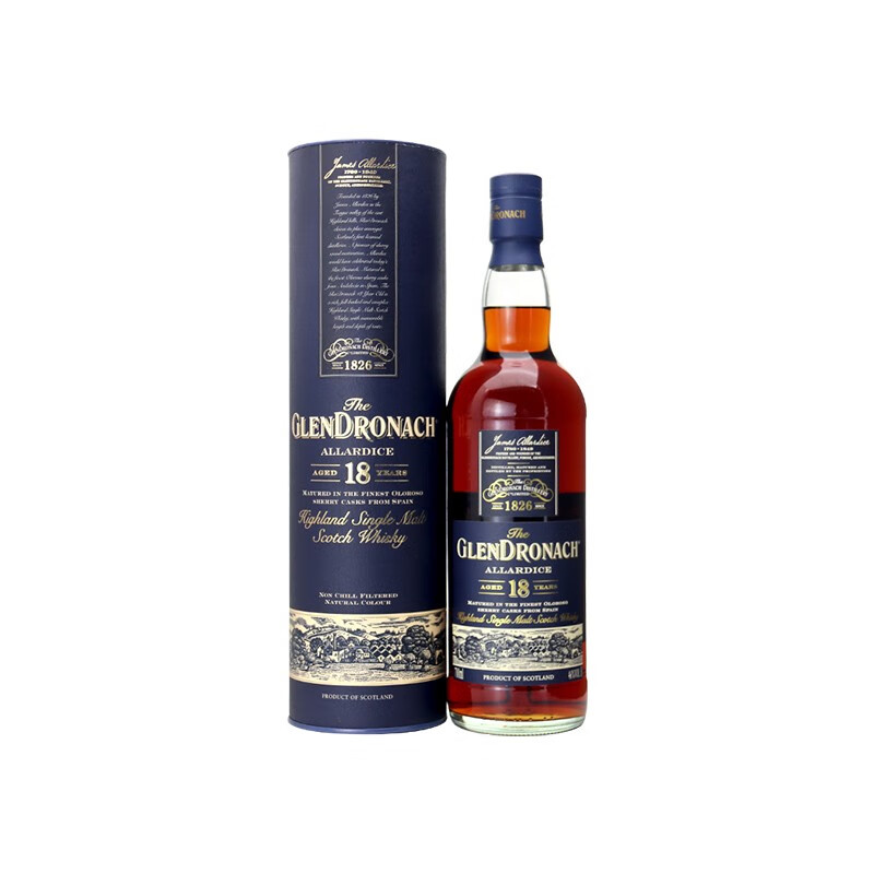 格兰多纳（GLENDRONACH）苏格兰单一麦芽威士忌 英国原瓶进口洋酒  格兰多纳18年