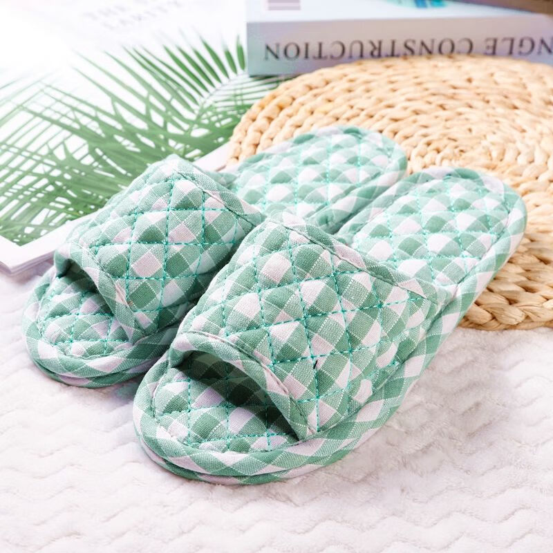 家里穿的木地板静音皮托男鞋布艺拖鞋厂家居家情侣款春夏秋冬木地板