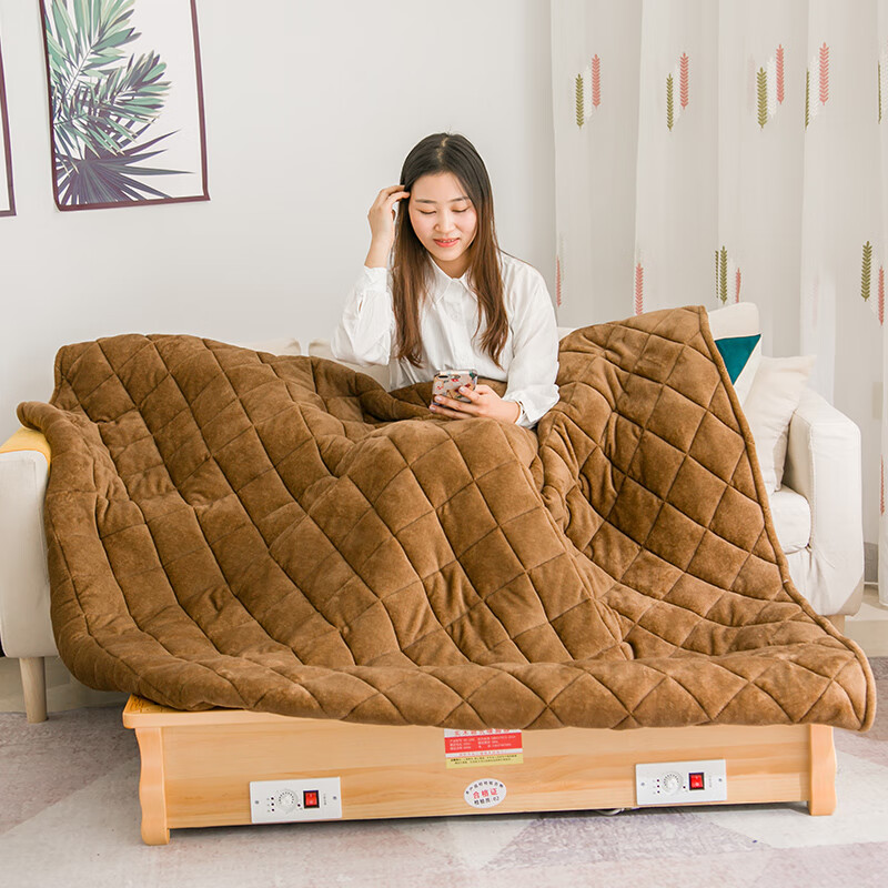 咔喵烤火箱盖毯 烤火被子加厚电烤箱桌子踏脚炉电火箱桶盆毯子冬季烤