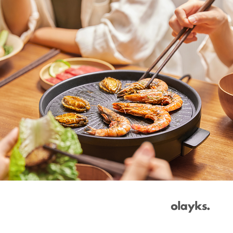 欧莱克烤肉原款煎肉薄饼olayks烤机电烤铁板烧可以放汤锅煮火锅吗？