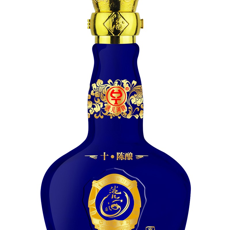 洮儿河蓝色豪情十年10年陈酿白酒浓香型 东北吉林名酒粮食酒礼盒装 38度 500mL 6瓶 整箱装
