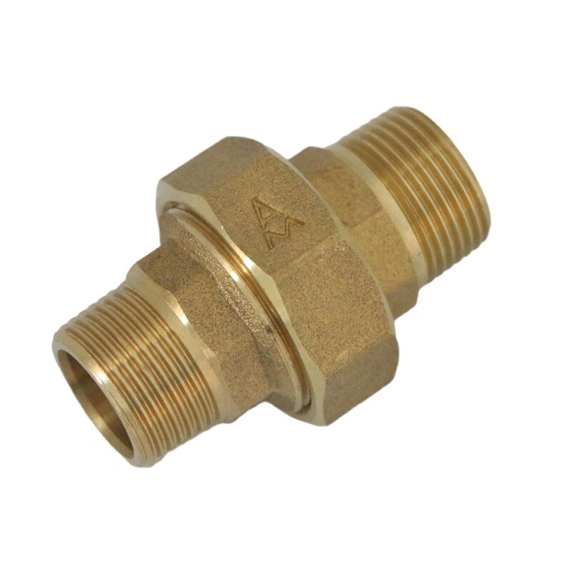 菲文特黄铜螺纹连接配件外丝活接661加厚外牙水管正活接头等径国 4分