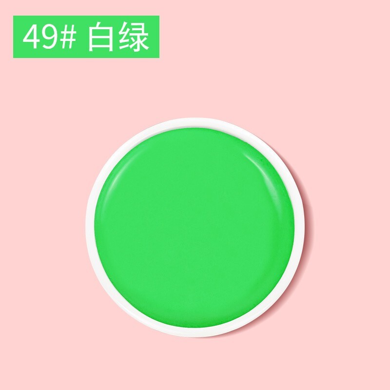 日本进口吉祥颜彩 48-61号可选 铁钵颜彩瓷碟单色装 中国画颜料 49白