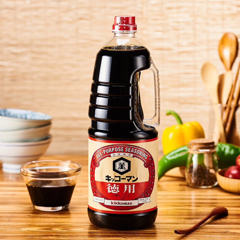 万字日本浓口酱油1.8l德用商用大瓶装