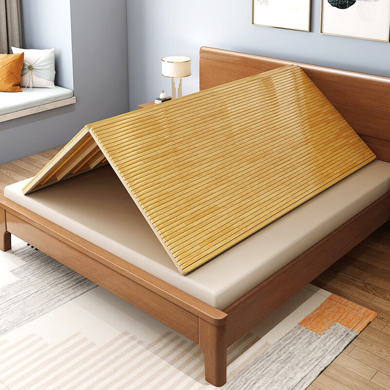 森雅特硬板床墊楠竹床板硬床板木板床墊硬床墊硬墊床墊太軟加硬墊神器 楠竹硬床板+木蠟油 1730*2000