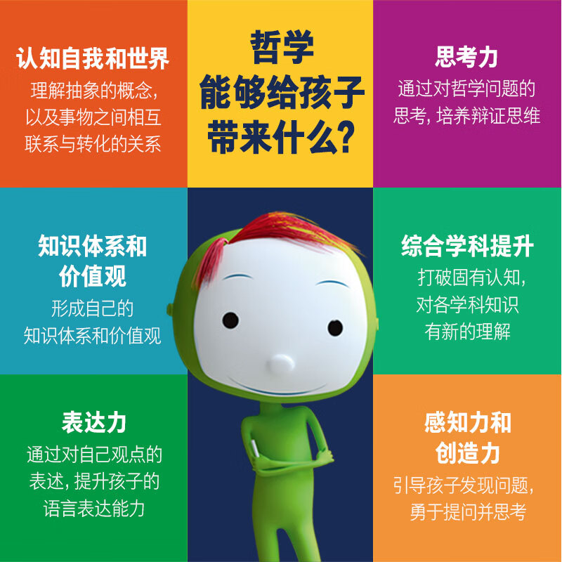 【点读版】思考的乐趣儿童哲学启蒙绘本全6册儿童6-9岁引导孩子主动思考我与世界面对面与众不同的人性的善与恶人类的信仰