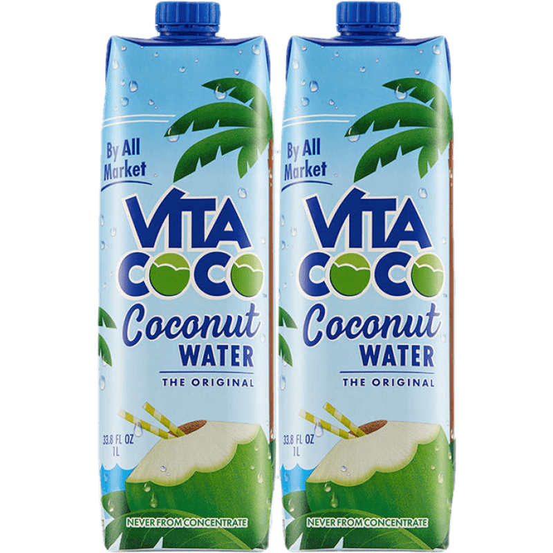 唯他可可Vita Coco唯他可可椰子水 青椰汁 1L*2瓶裝 原味 年貨禮盒 1L*2