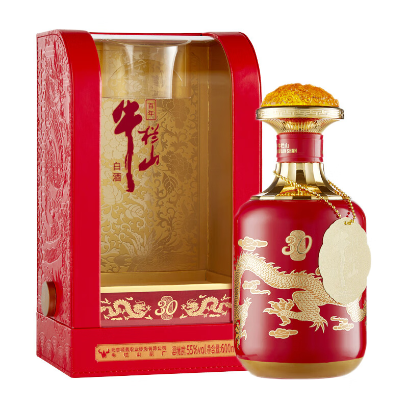 牛栏山(niulanshan)百年牛栏山二锅头 55度百年 红龙30 浓香型白酒