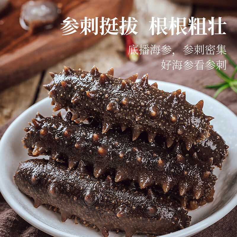 星龙港 大连冷冻即食海参  海鲜水产 固形物含量≥80% 即食海参500g5-10头 500g