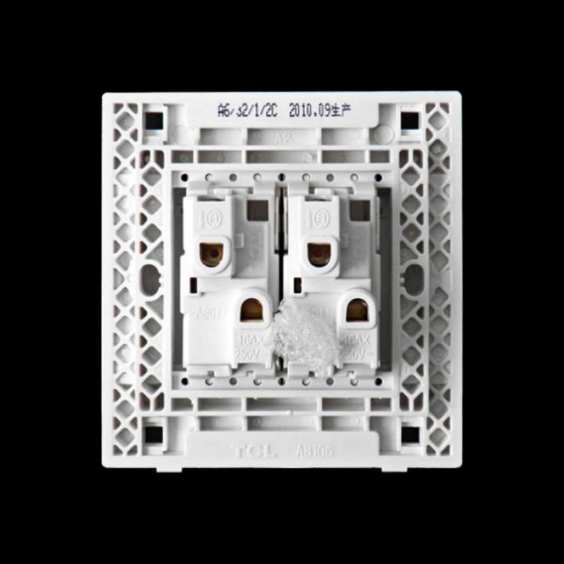 tcl开关插座罗格朗开关面板墙壁开关插座a6系列二开单控