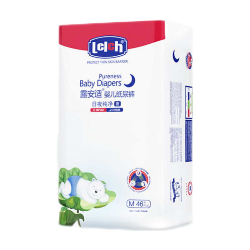 ���ڲ�����¶���ʣ�Lelch����ҹ����pureֽ���M��46Ƭ��6-11kg��ҹ��Ӥ����ʪ ֽ���