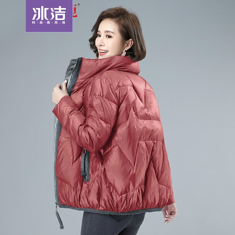 冰洁旗舰【高档女装】2021年新款时尚羽绒服女短款网红感减龄洋气中年