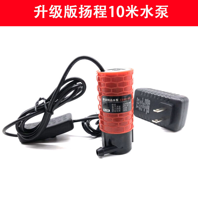 何健弓微動(dòng)力工業(yè)級(jí)12V微型直流小水泵開槽機(jī)水鉆切割機(jī)打孔機(jī)潛水泵 10米揚(yáng)程水泵無水管
