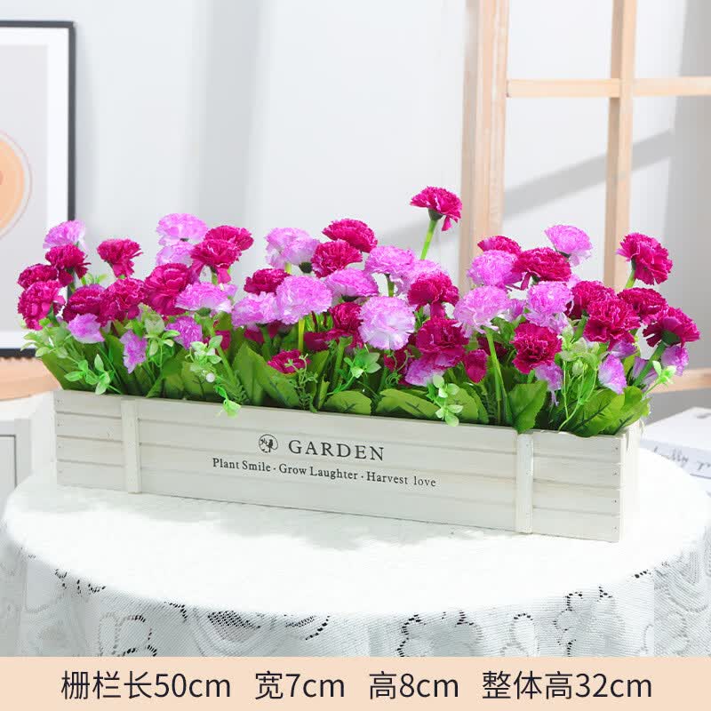 翼荏 仿真花假花栅栏花花艺桌面墙角遮挡装饰插花绿植摆设盆栽摆件