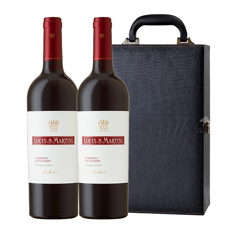 路易马天尼（LOUIS M. MARTINI）索诺玛赤霞珠红葡萄酒 750ml 原瓶进口红酒 索诺玛 750ml 双支装