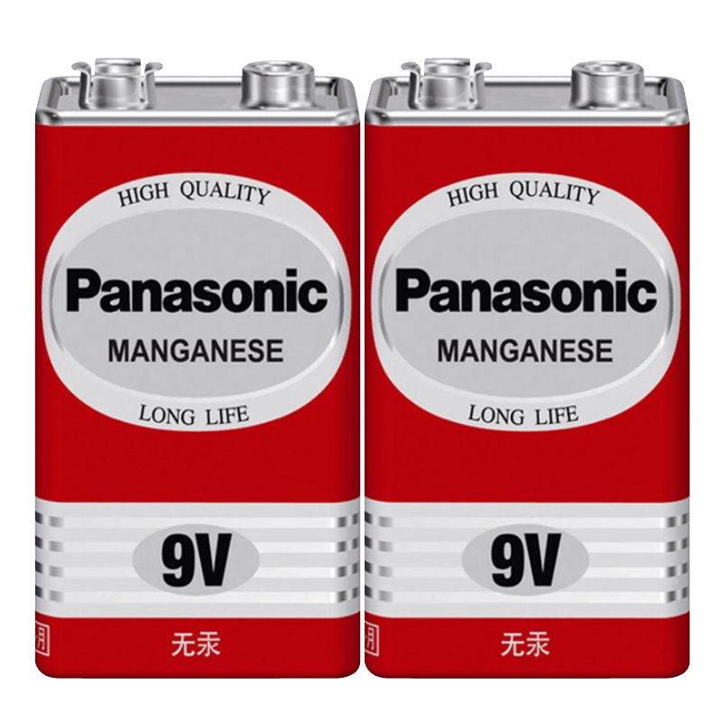 Panasonic 松下 6F22ND 积层碳性电池 9V 2粒装