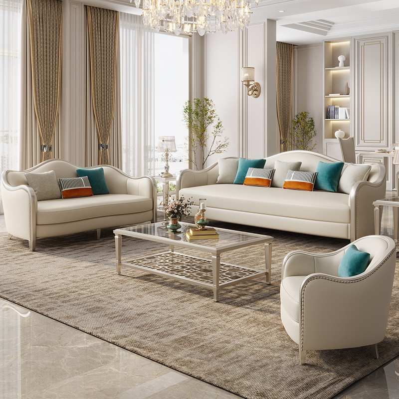 欧蒂奴(oudinu)沙发轻奢美式实木客厅意式小户型样板房整装现代简约