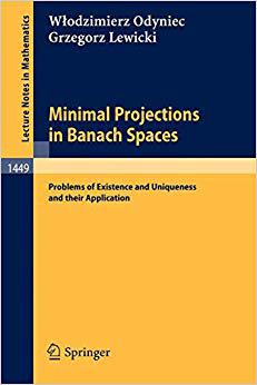 预订 minimal projections in banach spaces
