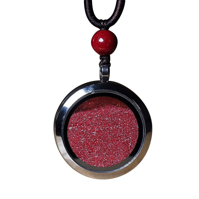 初缘 朱砂吊坠男女情侣款原矿石晶体颗粒粉项链本命年蛇年礼物送女友 【吊坠款】高含量紫金砂