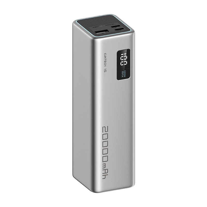 CukTech 酷态科 PB200 15号电能柱SE 移动电源 银色 20000mAh Type-C 100W