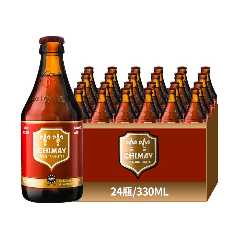 智美（Chimay） 比利时原装进口精酿啤酒 修道院智美高度啤酒 24瓶装智美红帽