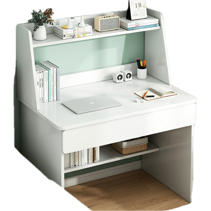 米客米家 电脑桌台式桌学生书桌简约家用简易小桌子女生卧室办公学习 【单抽】暖白色60cm