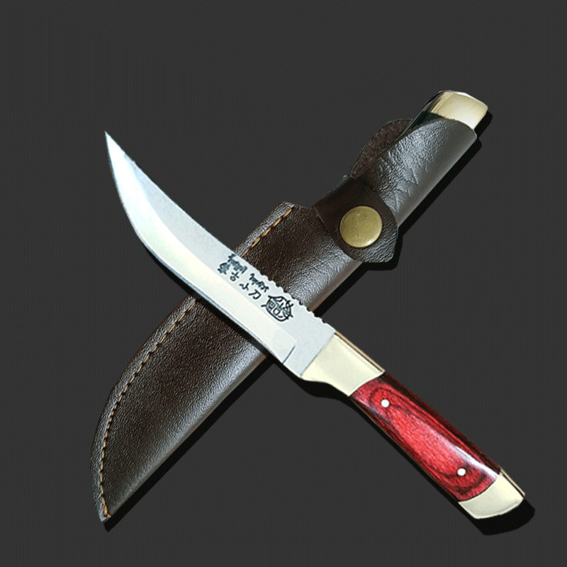 采岑蒙古吃肉小刀手把肉刀家用水果刀剔骨削肉小刀木柄弯刃小刀烤肉刀