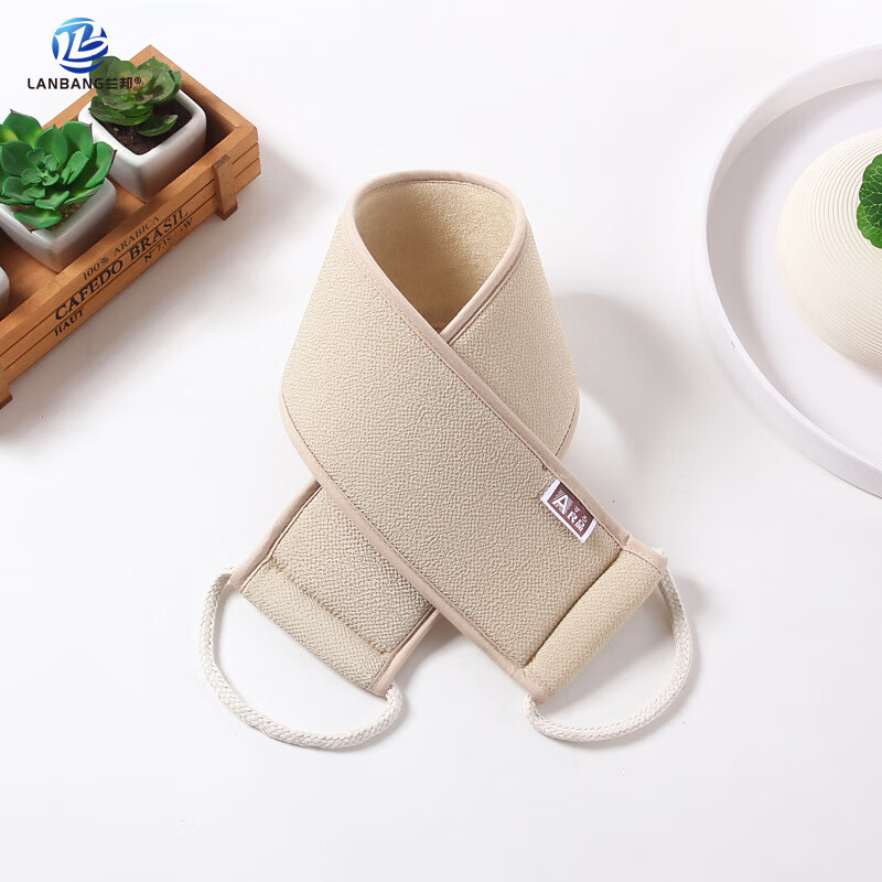 洗澡搓背长条 家用男女搓泥去污洗浴沐浴用品 洗澡巾搓澡巾拉背条 白色