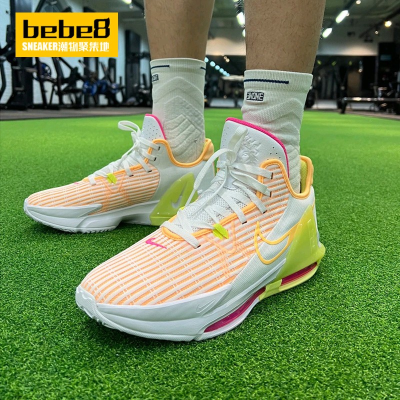 耐克(nike) bebe8  lebron  low lbj6 詹姆斯6男子实战低帮篮球鞋 白