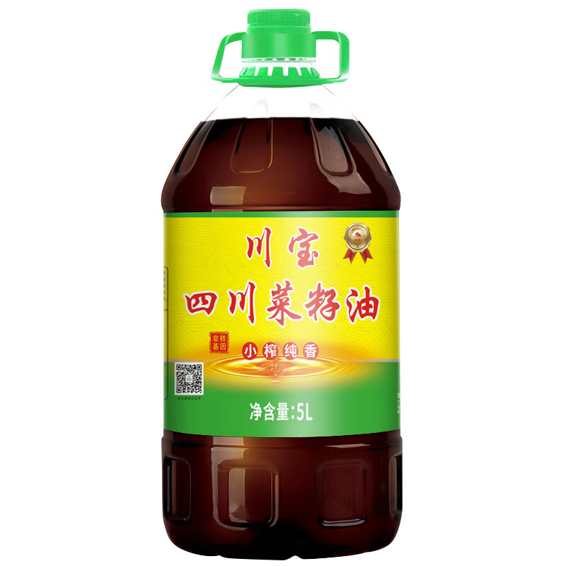 川宝古法小榨纯香四川菜籽油5L非转基因食用油