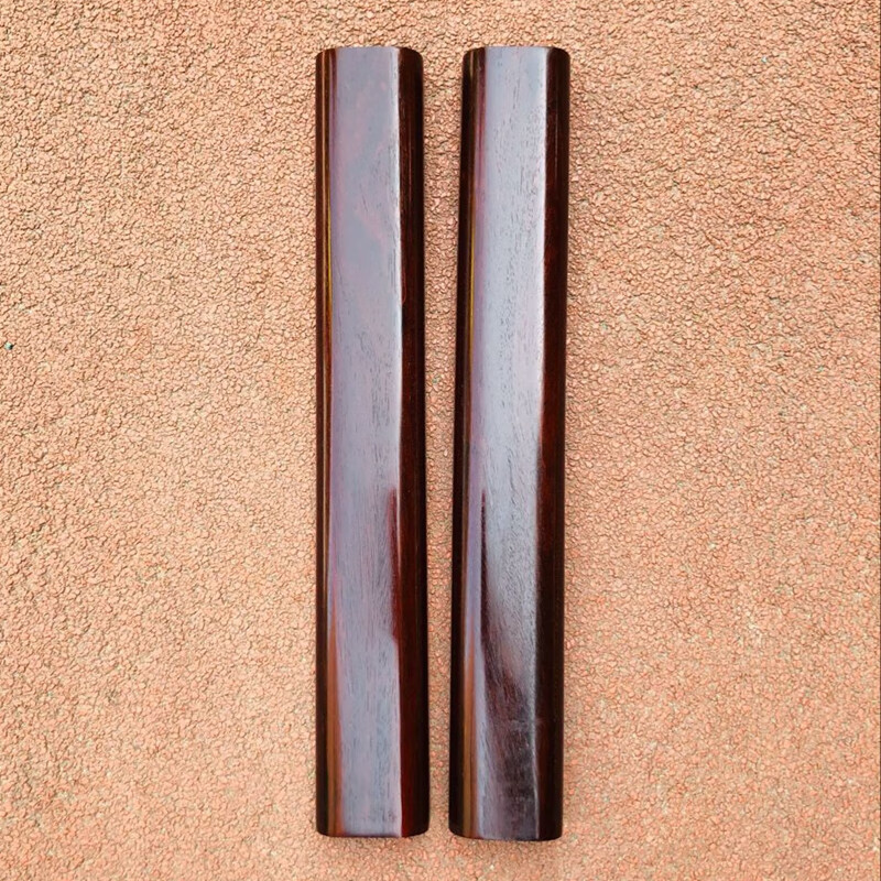 镇纸高密老料实木红木酸枝花梨文房四宝书法镇尺压尺一对 长度28cm