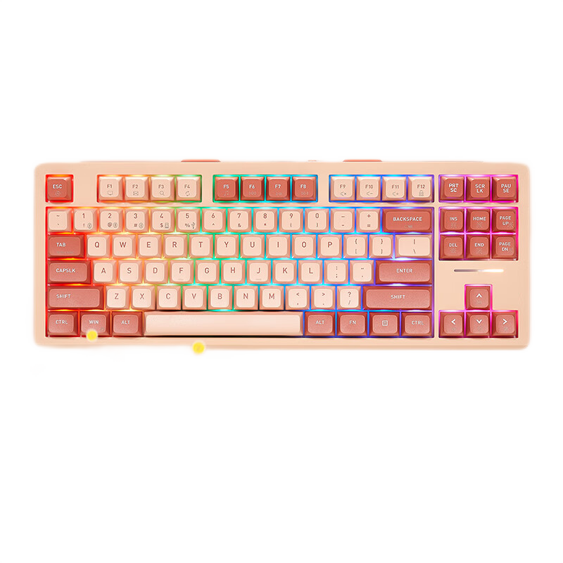 黑峽谷(Hyeku)Q3 87鍵三模無線藍(lán)牙客制化機(jī)械鍵盤全鍵熱插拔gasket結(jié)構(gòu)電競游戲辦公鍵盤 桃絨絨 么么軸