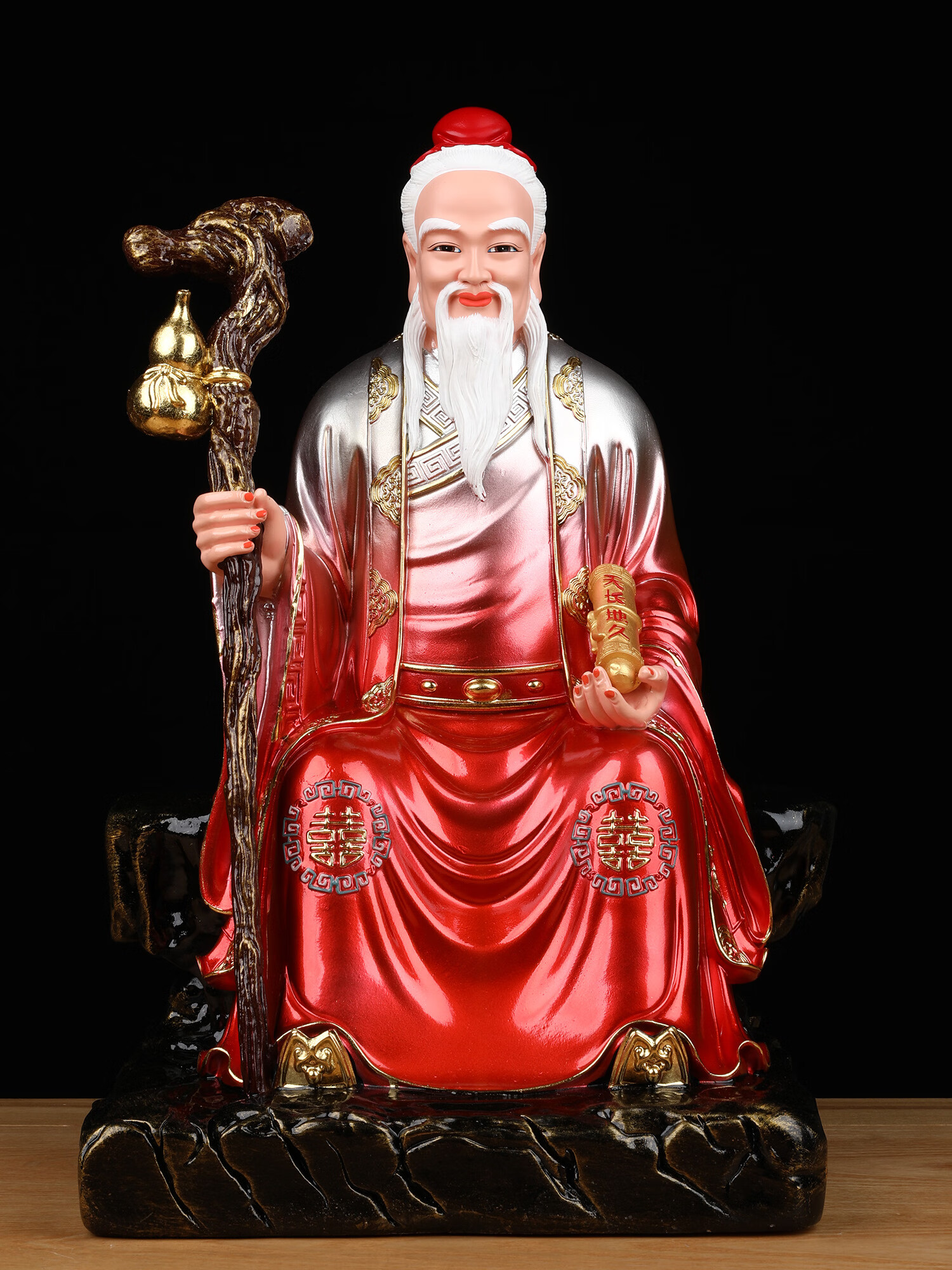 九宸府月老星君神像家用供奉树脂佛像月下老人像体真身居家喜神姻缘