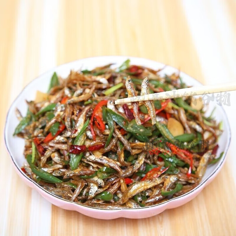 辣椒小鱼邳州徐州特产尖椒小炒小干鱼郯城农家小鱼下饭菜干巴鱼 辣椒